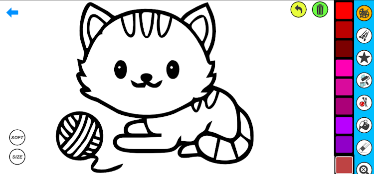 #3. Cat Coloring Pages (Android) By: Coloring book Games