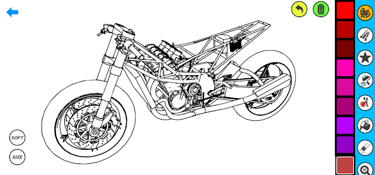 #2. Drag Bike Coloring Book (Android) By: Coloring book Games