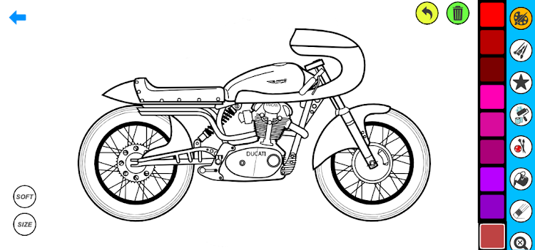 #5. Drag Bike Coloring Book (Android) By: Coloring book Games