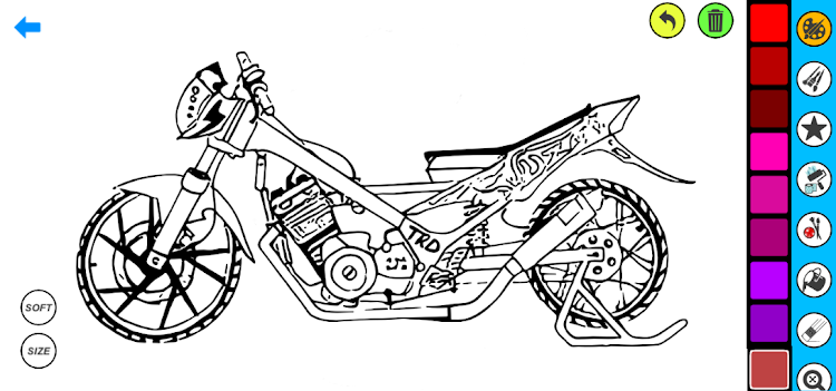 #8. Drag Bike Coloring Book (Android) By: Coloring book Games