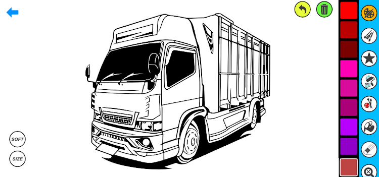 #5. Truck Car Coloring Book (Android) By: Coloring book Games