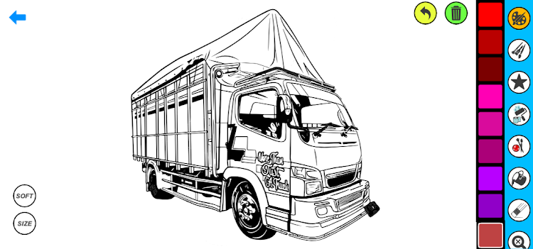 #7. Truck Car Coloring Book (Android) By: Coloring book Games