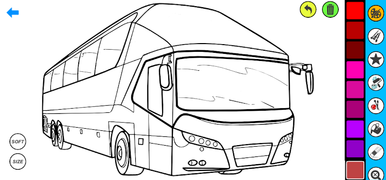 #6. Bus Coloring Pages (Android) By: Coloring book Games