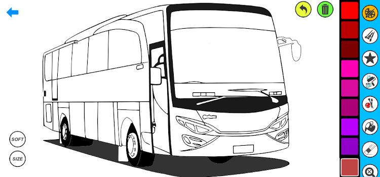 #7. Bus Coloring Pages (Android) By: Coloring book Games