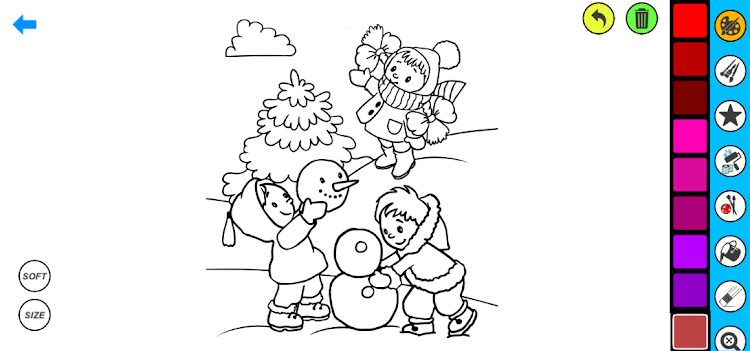 #3. Snowman Coloring Pages (Android) By: Coloring book Games