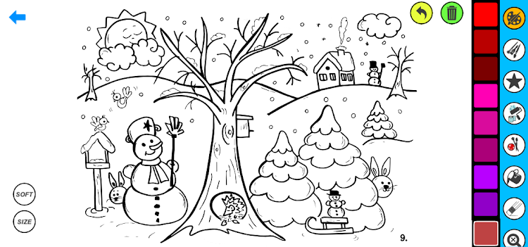 #4. Snowman Coloring Pages (Android) By: Coloring book Games