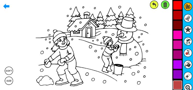 #6. Snowman Coloring Pages (Android) By: Coloring book Games