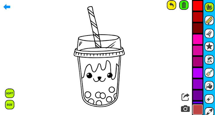 #6. Boba Coloring Pages (Android) By: Coloring book Games