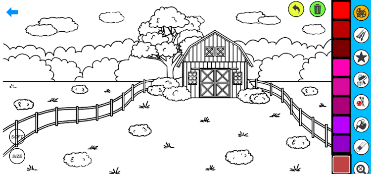 #3. Farm Coloring Pages (Android) By: Coloring book Games