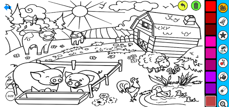 #6. Farm Coloring Pages (Android) By: Coloring book Games