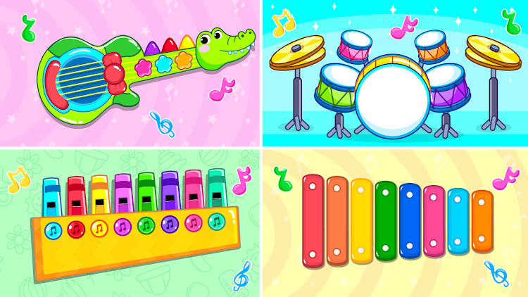 #6. Baby Piano Games & Kids Music (Android) By: GunjanApps Studios