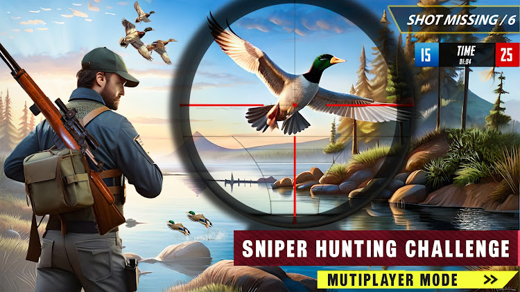 #10. Duck Hunting 3d: Birds Shooter (Android) By: Brave Jackals