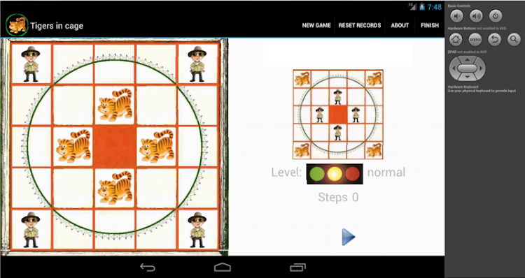 #7. Tigers in cage (Android) By: M. Brodski Software