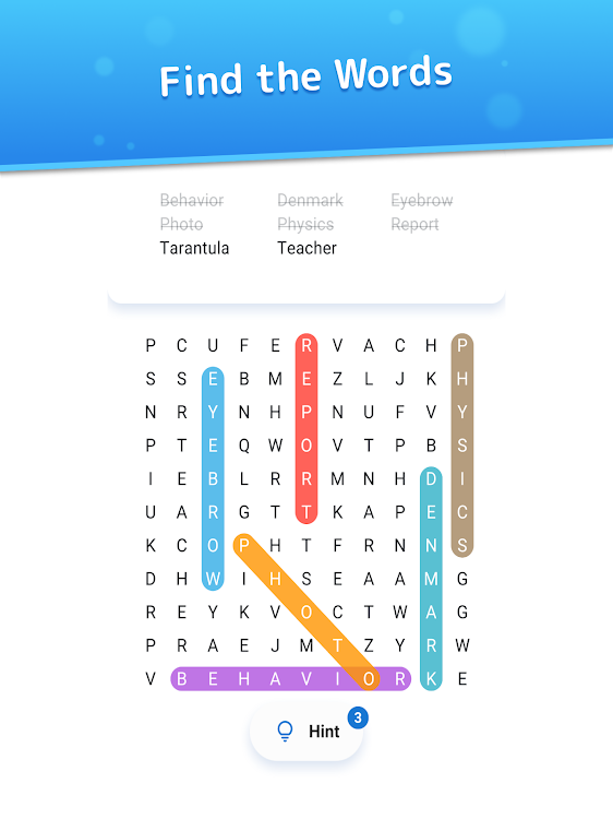 #6. Word Search - Crossword Puzzle (Android) By: Brainbete