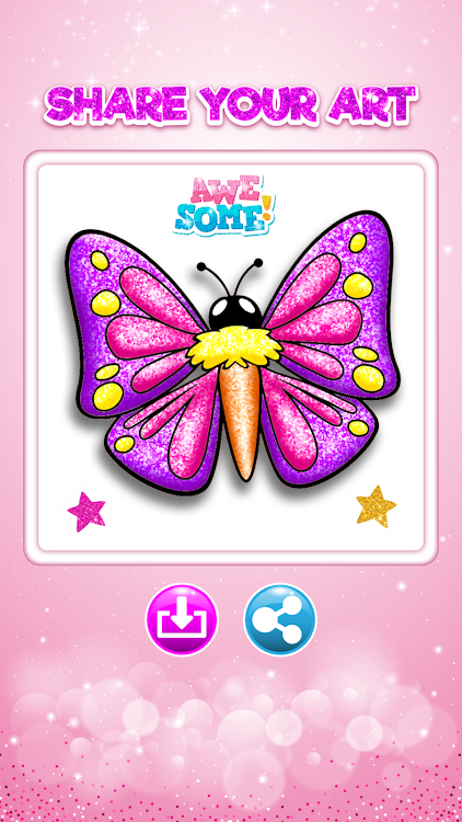 #7. Glitter Butterfly Coloring - L (Android) By: BaramGames