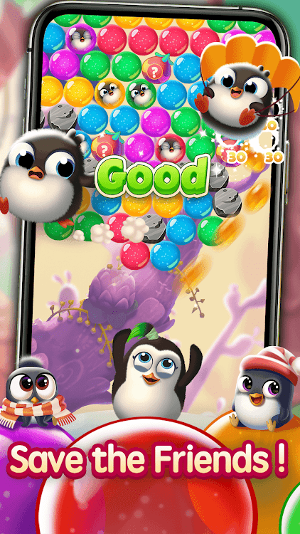 #3. Bubble Penguin Friends (Android) By: Coolgc Games