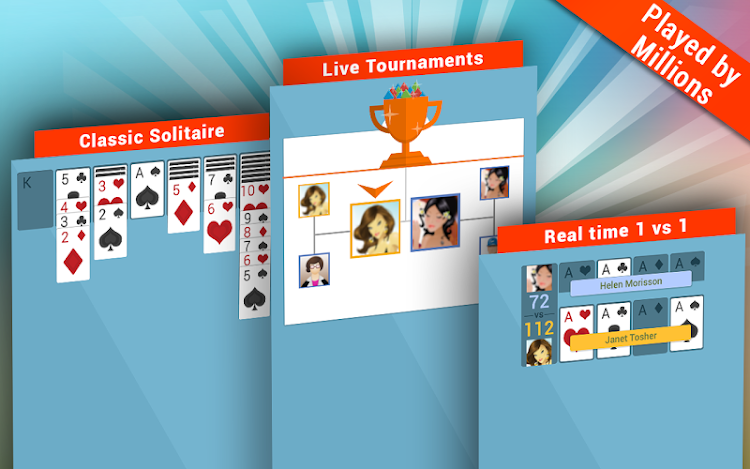 #10. Solitaire 3 Arena (Android) By: Garden City Games