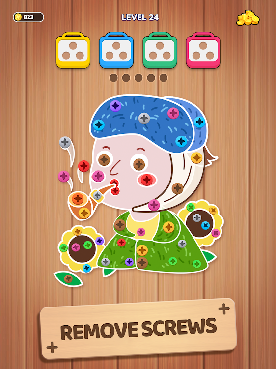 #8. Woodle Screw Jam: Nuts & Bolts (Android) By: LifePulse Puzzle Game Studio