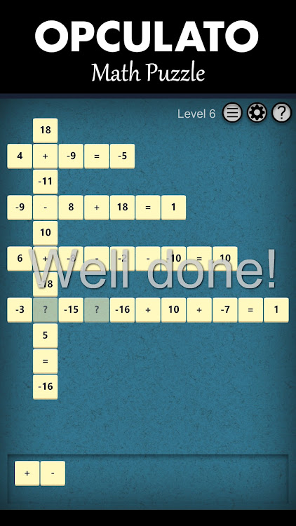 #7. OPCULATO - Math Puzzle (Android) By: Creative Spark Studios