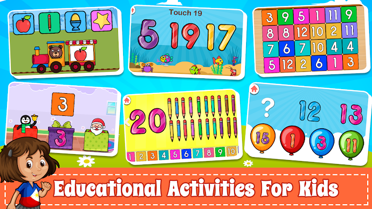 #2. Learn 123 Numbers Kids Games (Android) By: GunjanApps Studios