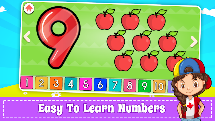 #4. Learn 123 Numbers Kids Games (Android) By: GunjanApps Studios