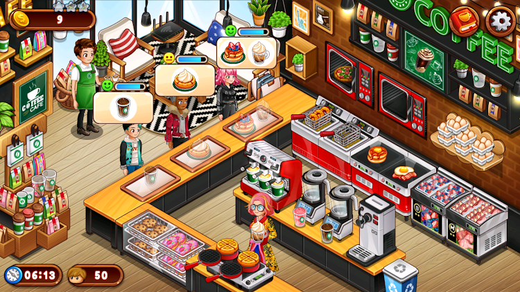 #8. Cafe Panic: Cooking games (Android) By: Boomware Studio