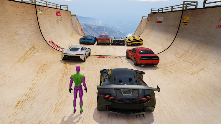 #2. Mega Ramp Car Stunt Hero Games (Android) By: crushiz