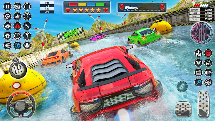 #2. Water Car Racing 3d: Car Games (Android) By: Monster Games Productions PTY LTD