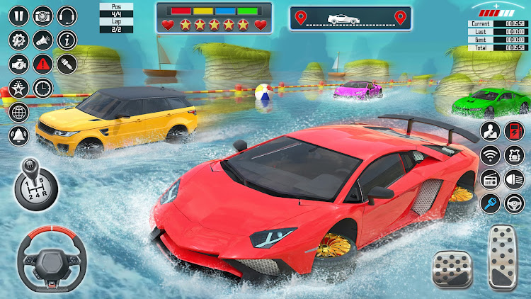 #3. Water Car Racing 3d: Car Games (Android) By: Monster Games Productions PTY LTD