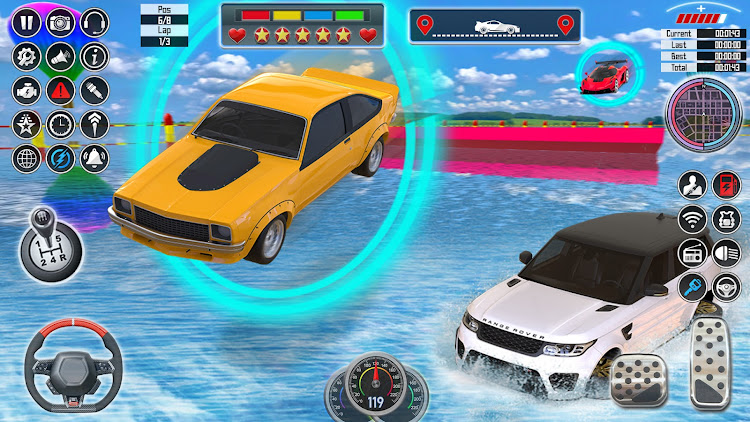 #6. Water Car Racing 3d: Car Games (Android) By: Monster Games Productions PTY LTD