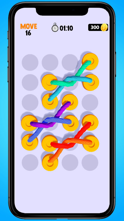 #3. Twisted Rope Tangle Sorting 3D (Android) By: MobilMinds Apps