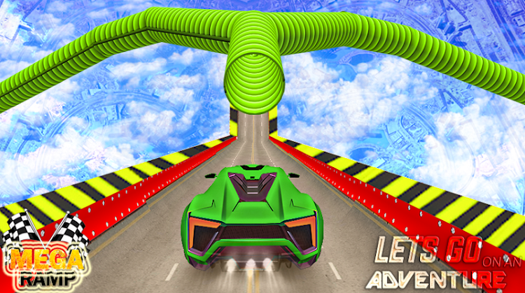 #2. Mega Ramp Car Race Stunts Game (Android) By: Fsee Games