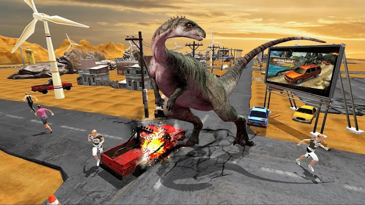 #3. Deadly Dinosaur Attack (Android) By: Gamezeniq Technologies