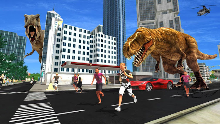 #4. Deadly Dinosaur Attack (Android) By: Gamezeniq Technologies