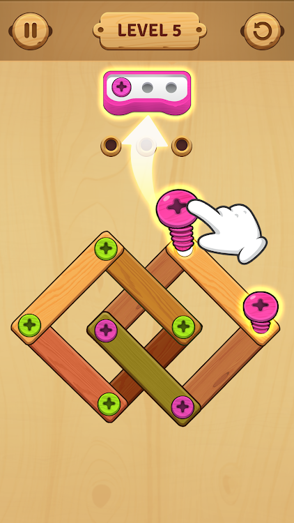 #8. Screw Color: Wood Jam (Android) By: KEEGO!