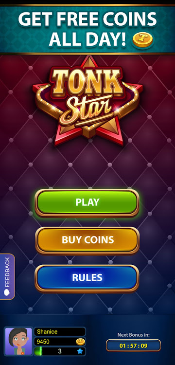 #5. Tonk Star Classic Card Game (Android) By: Garia Games