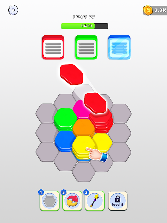 #7. Hexa Jam Puzzle: Sorting Games (Android) By: Play Stove