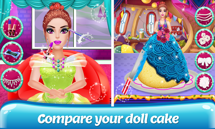 #9. Fashion Doll Cake Games (Android) By: Pop it Games