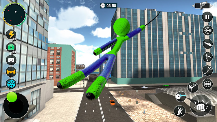 #4. Spider Rope Fight Adventure (Android) By: Virtual Dream Heroes