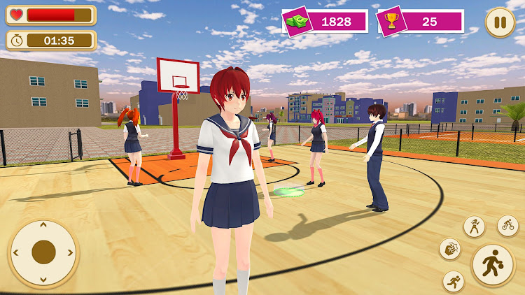 #7. High School Girl Life Sim 3D (Android) By: Virtual Entertainment Studio