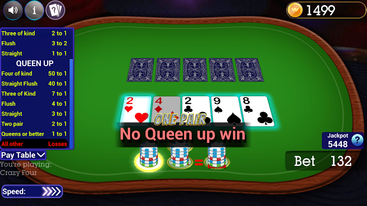 #6. Crazy Four Poker (Android) By: Blue Wind Studio