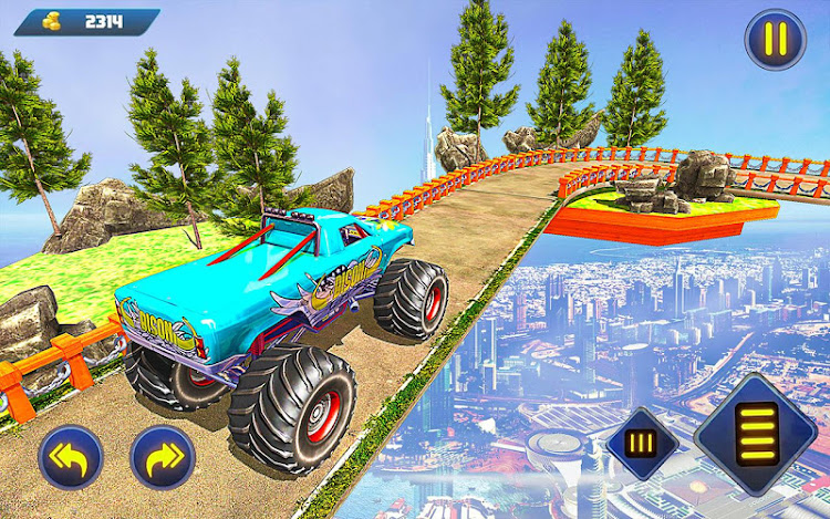 #2. Monster Truck Stunt Games 3D (Android) By: Extreme Games Production