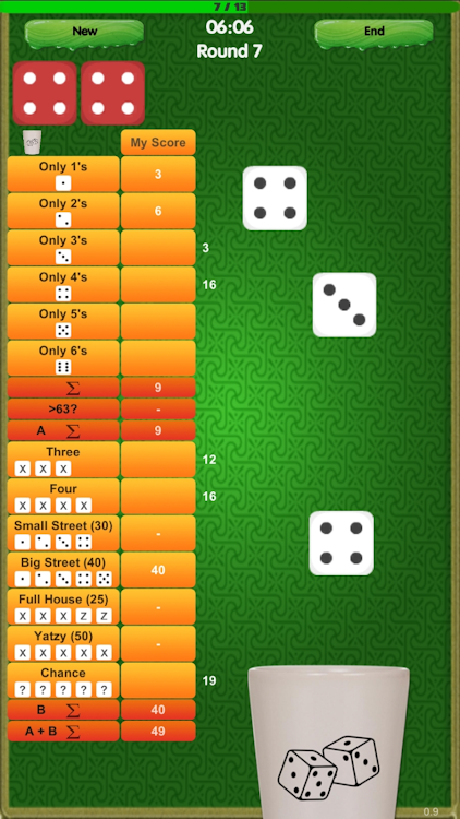 #10. Yatzy (Android) By: SoftwareByMatt