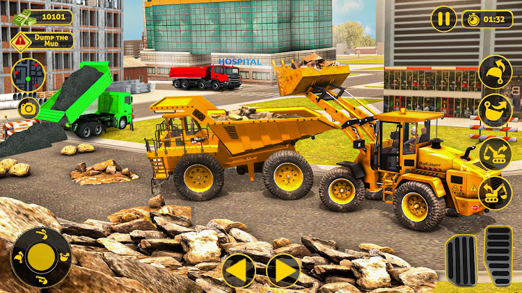 #5. Construction Dump Truck Game (Android) By: Mobile Games Hive