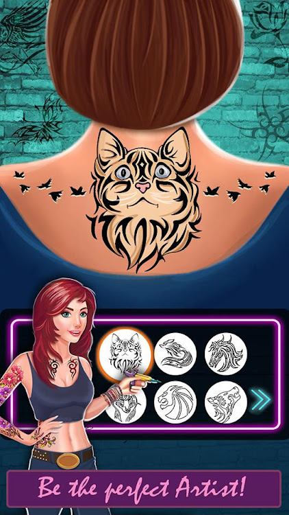 #7. Ink Tattoo:Tattoo Drawing Game (Android) By: Mobile Games Hive