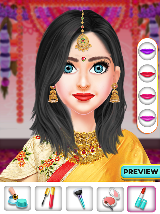 #7. Wedding Bridal Makeup Games (Android) By: GamesiWin