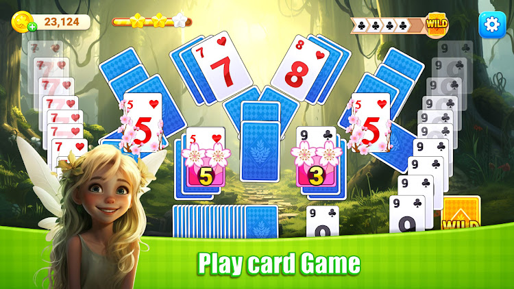 #2. Solitaire Tripeaks lovely (Android) By: Xu Solitaire Games