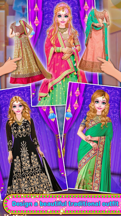 #3. Indian Bride Wedding Makeover (Android) By: playNfun - educational & girl games