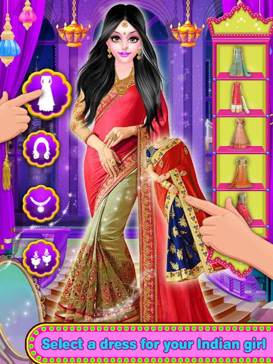 #7. Indian Bride Wedding Makeover (Android) By: playNfun - educational & girl games