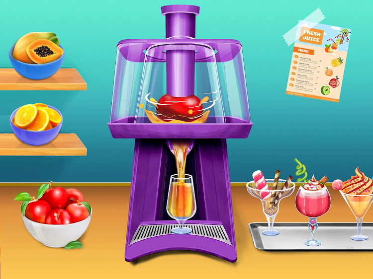 #8. Fruit Blender 3D: Juice Games (Android) By: Sweet Maker Shop